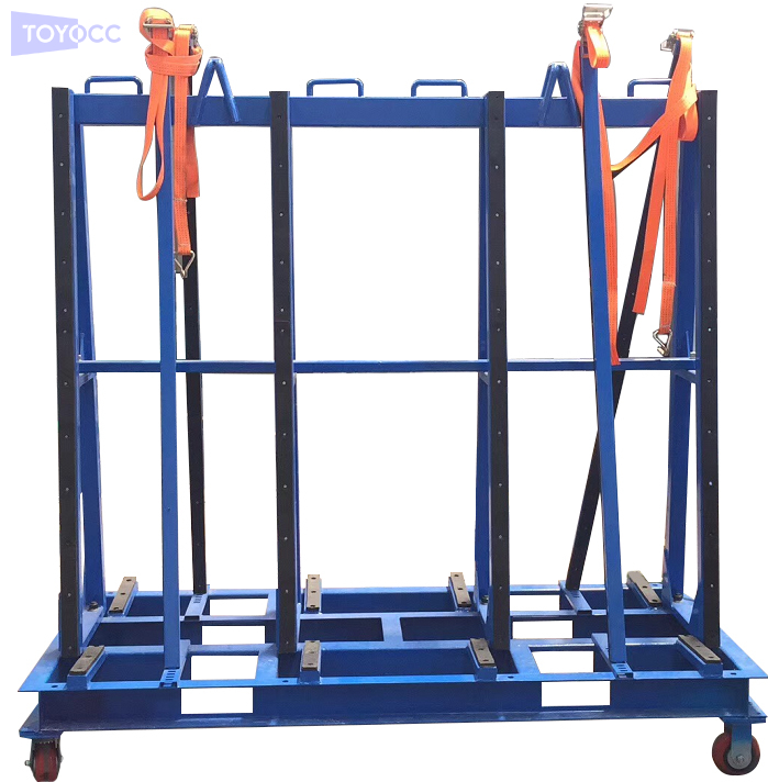 A Frame Glass Rack Trolley