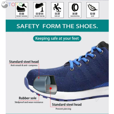 Anti-puncture Safety Shoes with Steel Toe Cap Steel plate labor ...